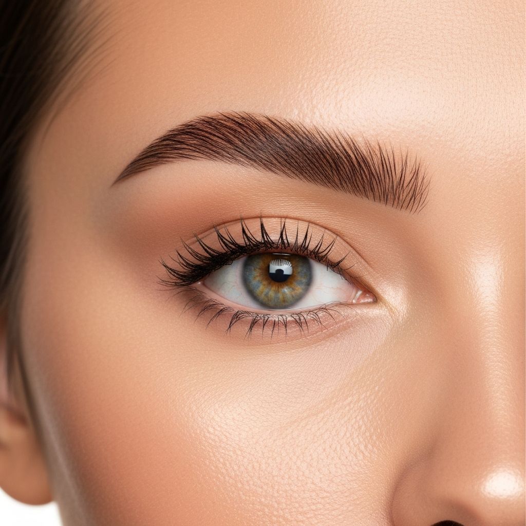 Soft shading for a balanced brow shape.